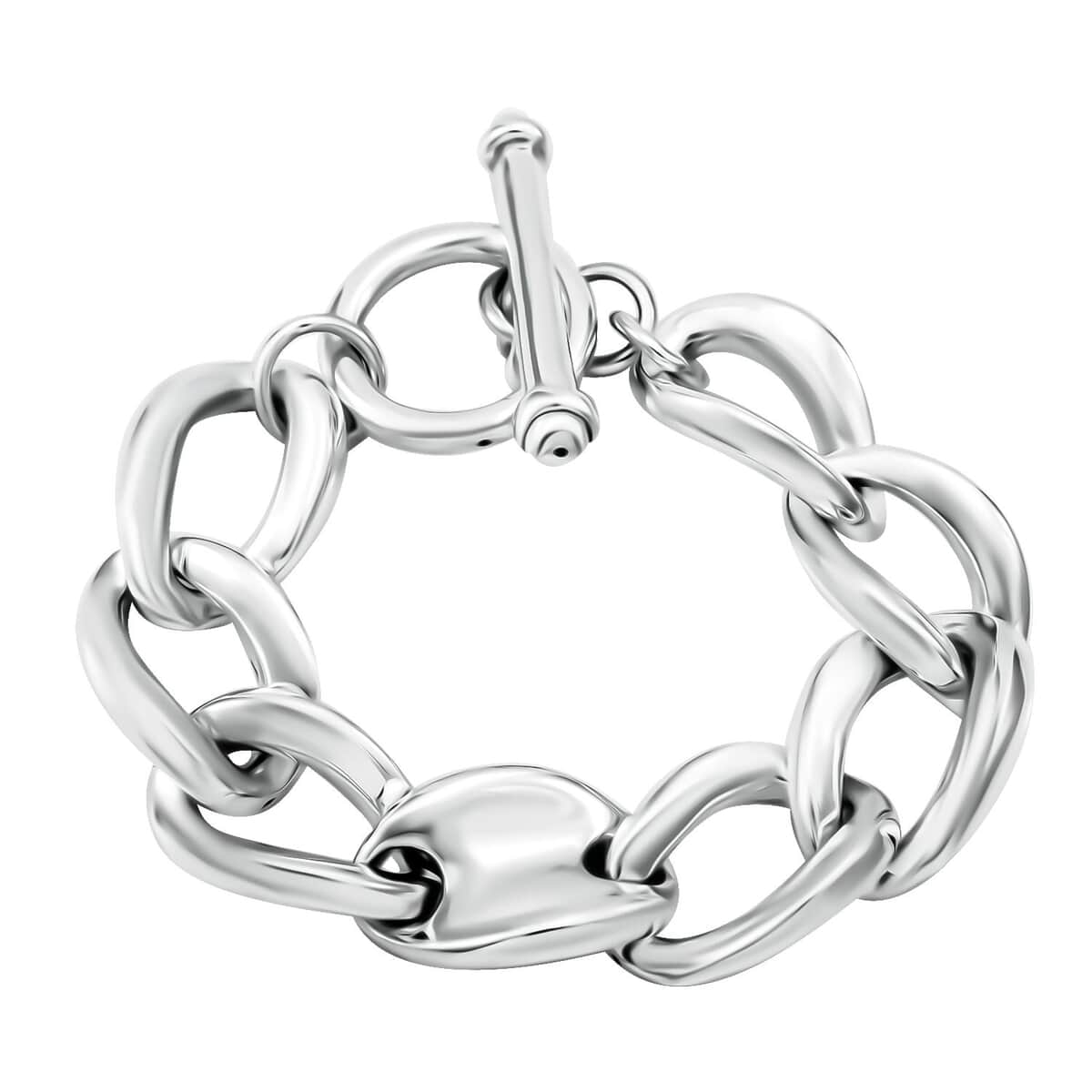 Fancy Link Bracelet in Sterling Silver (6.50 In) 15.85 Grams image number 0