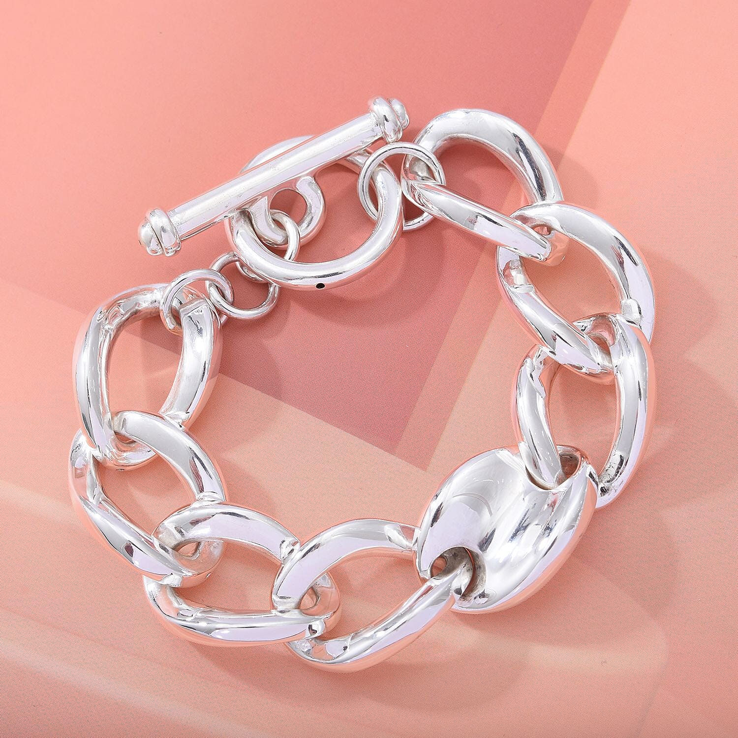 Fancy Link Bracelet in Sterling Silver (6.50 In) 15.85 Grams