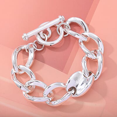 Fancy Link Bracelet in Sterling Silver (6.50 In) 15.85 Grams