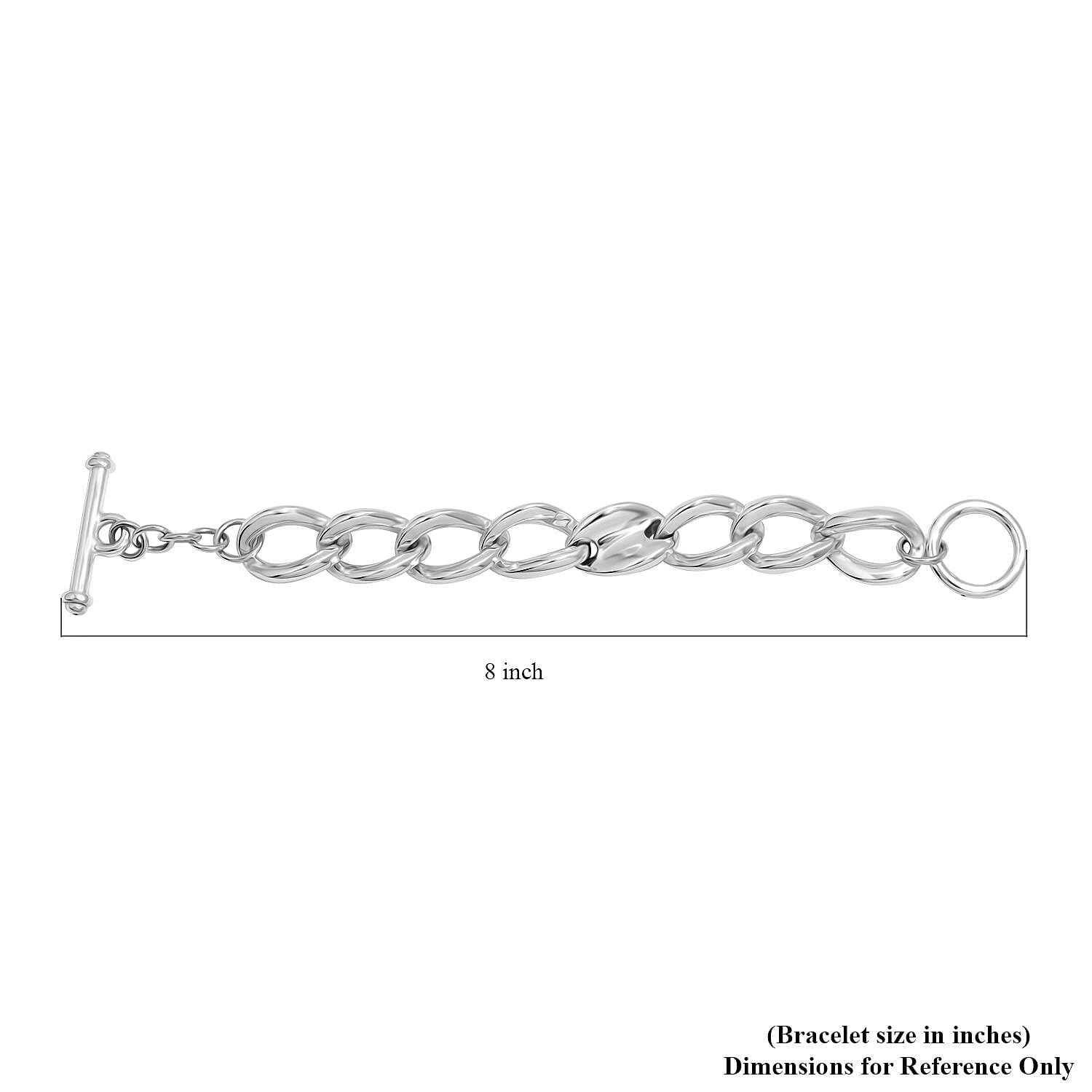 Fancy Link Bracelet in Sterling Silver (6.50 In) 15.85 Grams