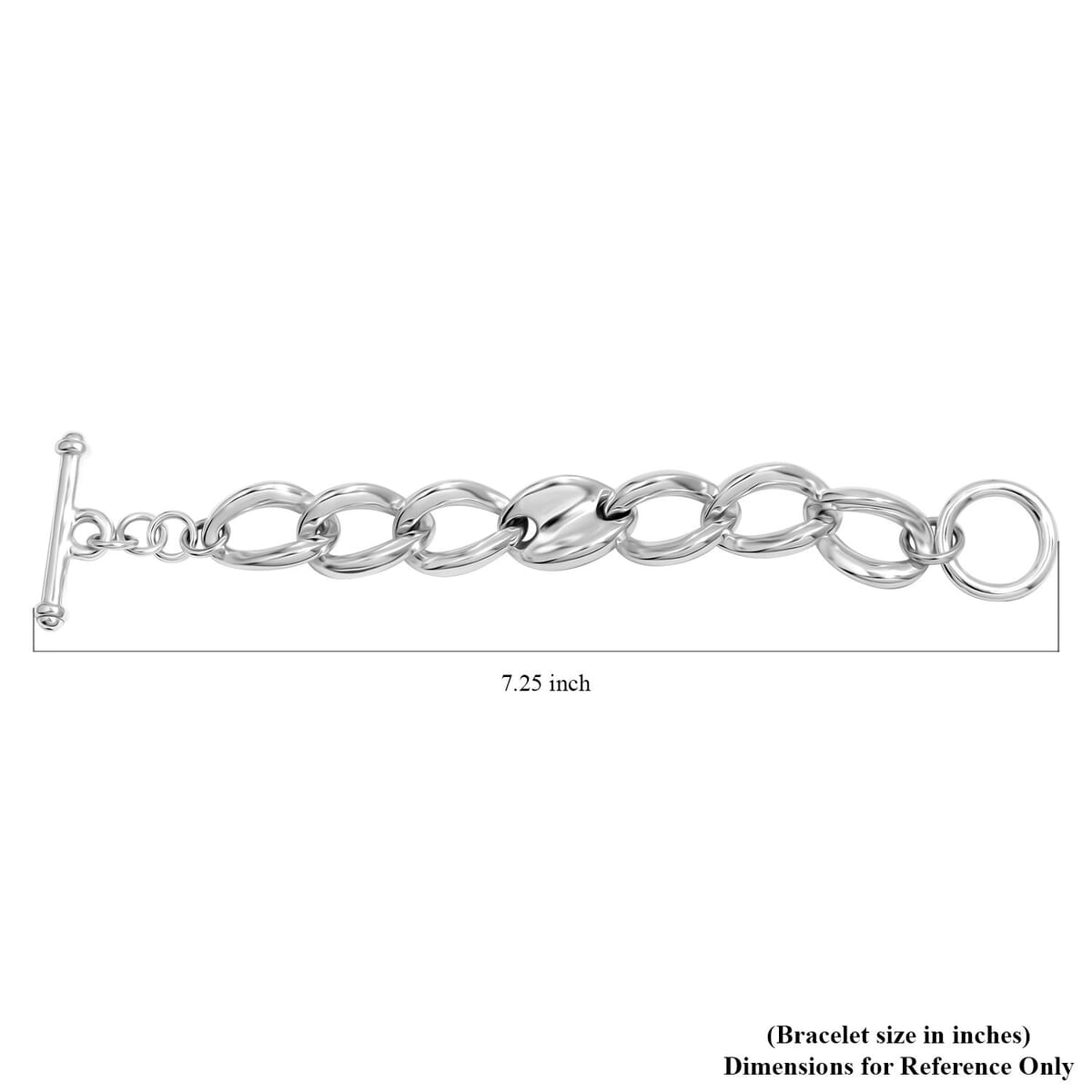Fancy Link Bracelet in Sterling Silver (7.25 In) 19.40 Grams image number 4