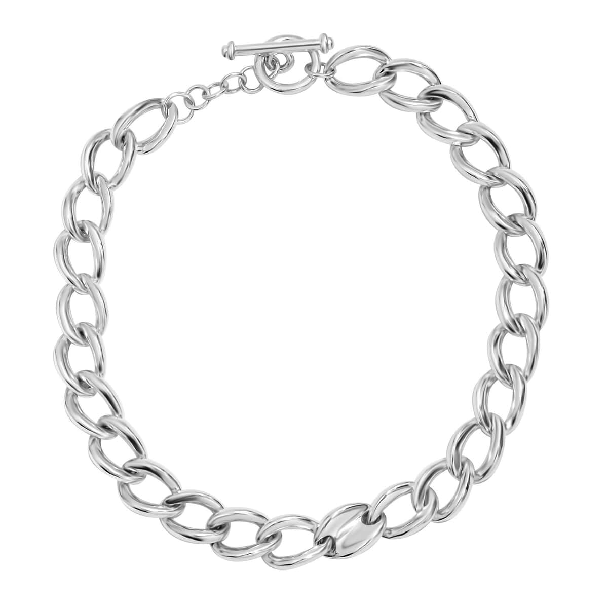 Fancy Link Necklace in Sterling Silver 20 Inches 52 Grams image number 0