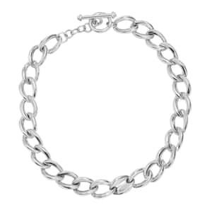 Fancy Link Necklace in Sterling Silver 20 Inches 52 Grams