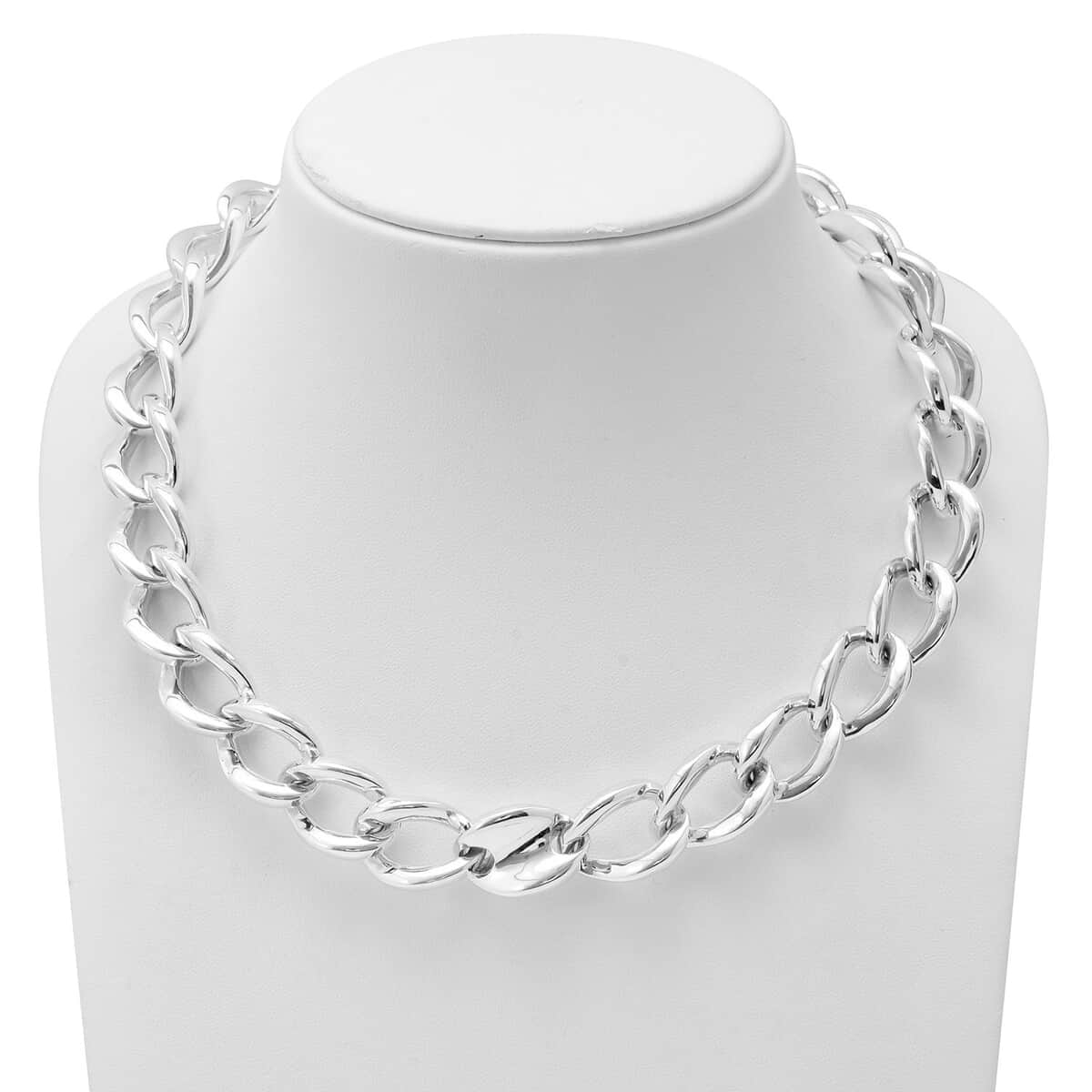 Fancy Link Necklace in Sterling Silver 20 Inches 52 Grams image number 1