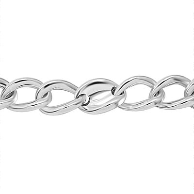 Fancy Link Necklace in Sterling Silver 20 Inches 52 Grams