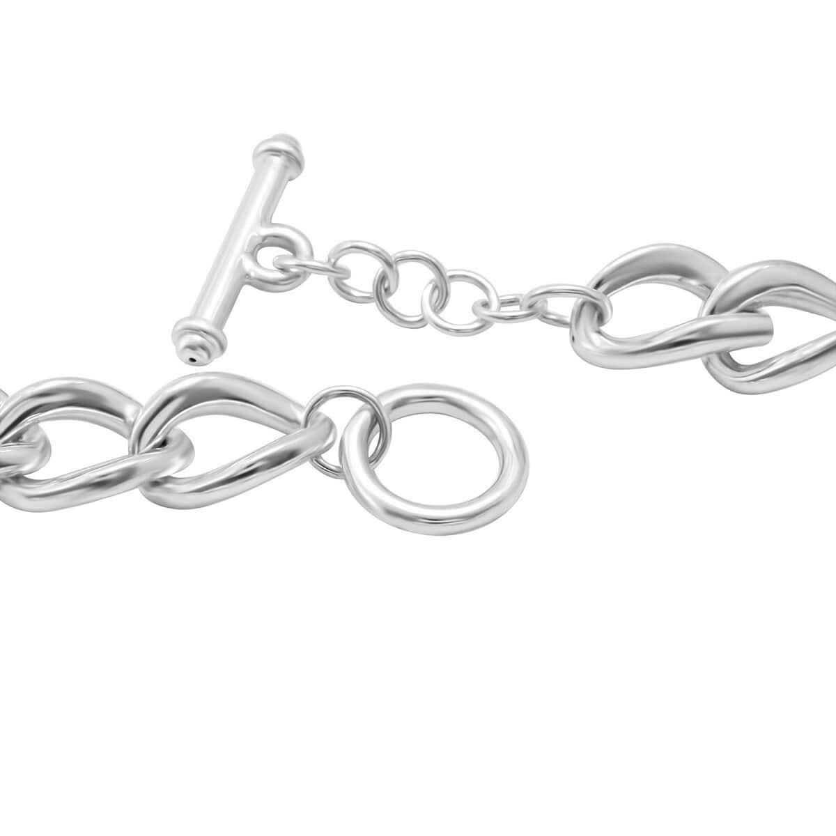 Fancy Link Necklace in Sterling Silver 20 Inches 52 Grams image number 3