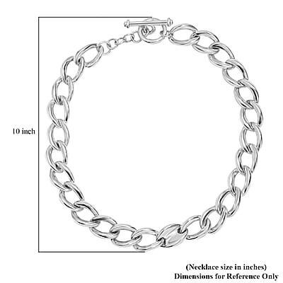Fancy Link Necklace in Sterling Silver 20 Inches 52 Grams