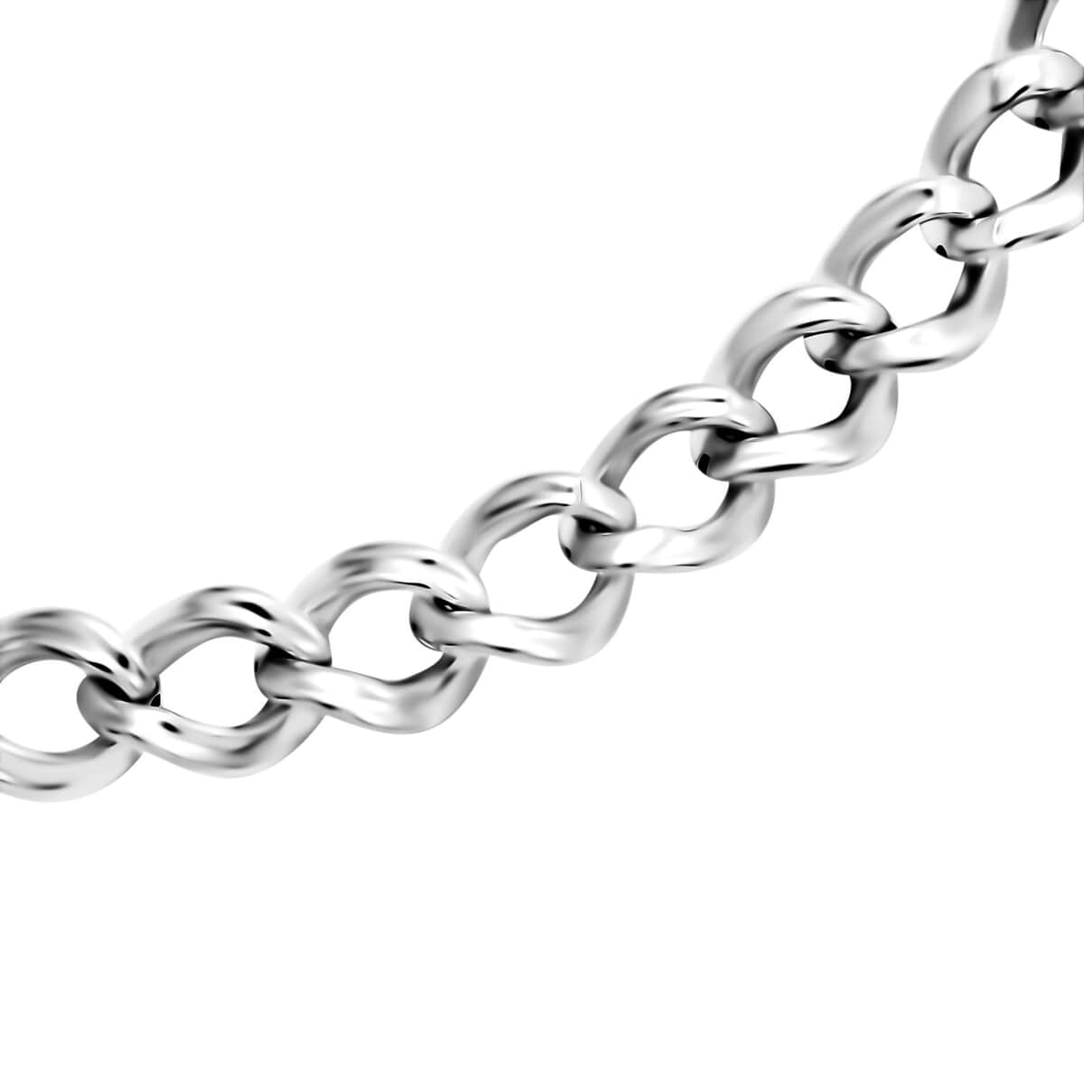 Curb Link Chain Necklace in Sterling Silver 20 Inches 34.20 Grams image number 2