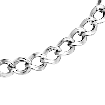 Curb Link Chain Necklace in Sterling Silver 20 Inches 34.20 Grams