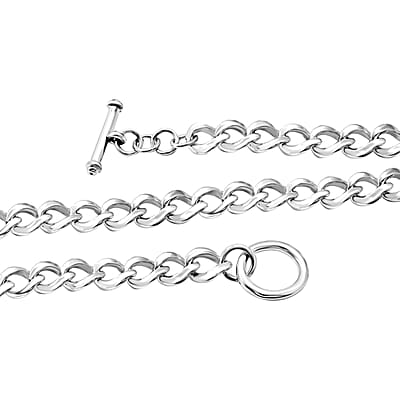 Curb Link Chain Necklace in Sterling Silver 20 Inches 34.20 Grams