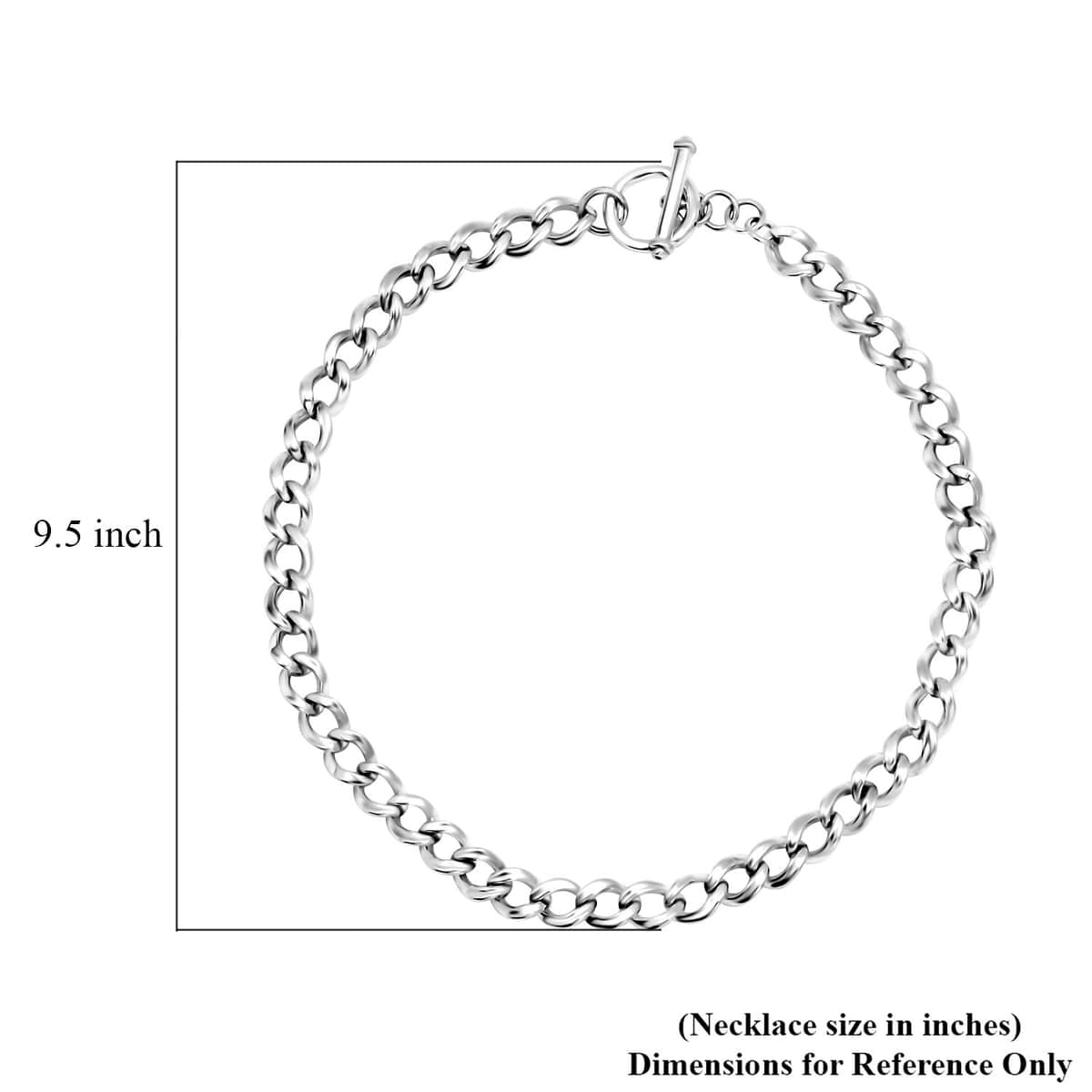 Curb Link Chain Necklace in Sterling Silver 20 Inches 34.20 Grams image number 4