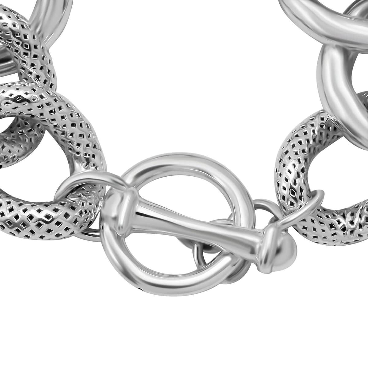 Curb Chain Bracelet in Sterling Silver (6.50 In) 15.25 Grams image number 1