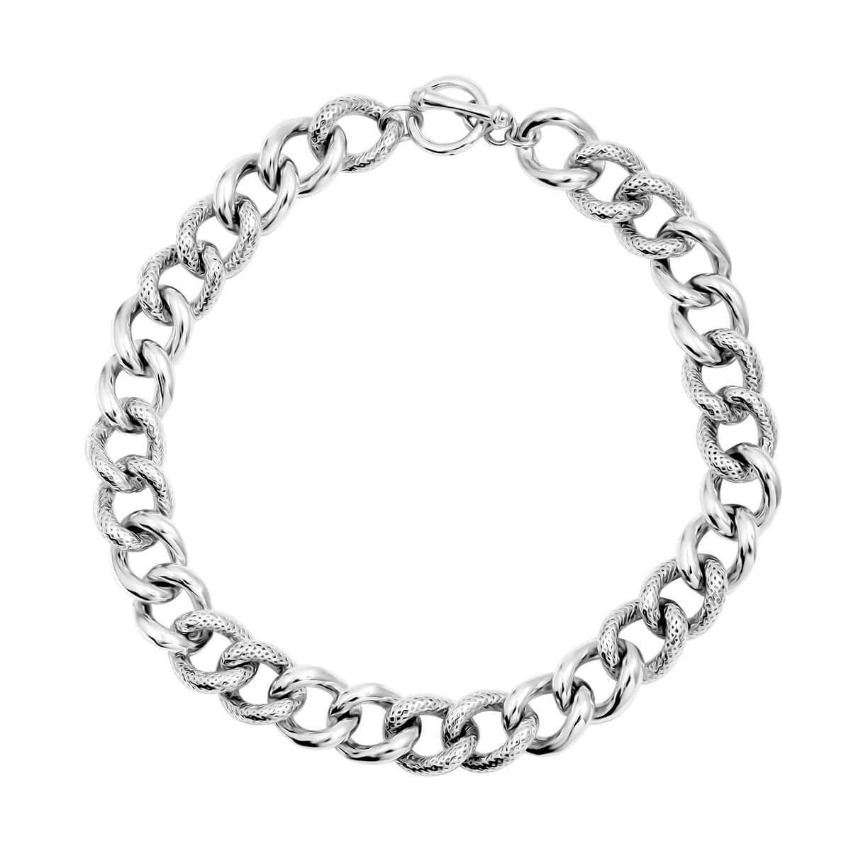 Curb Chain Necklace in Sterling Silver 20 Inches 75.40 Grams image number 0