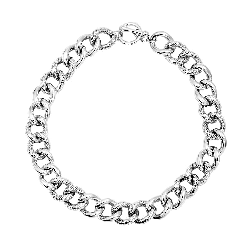 Curb Chain Necklace in Sterling Silver 20 Inches 75.40 Grams