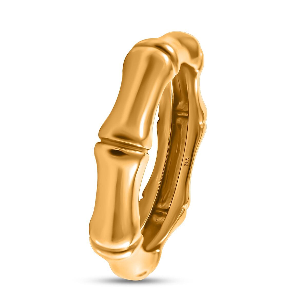Bamboo Band Ring in 24K Yellow Gold (Size 10.0) 1.50 Grams