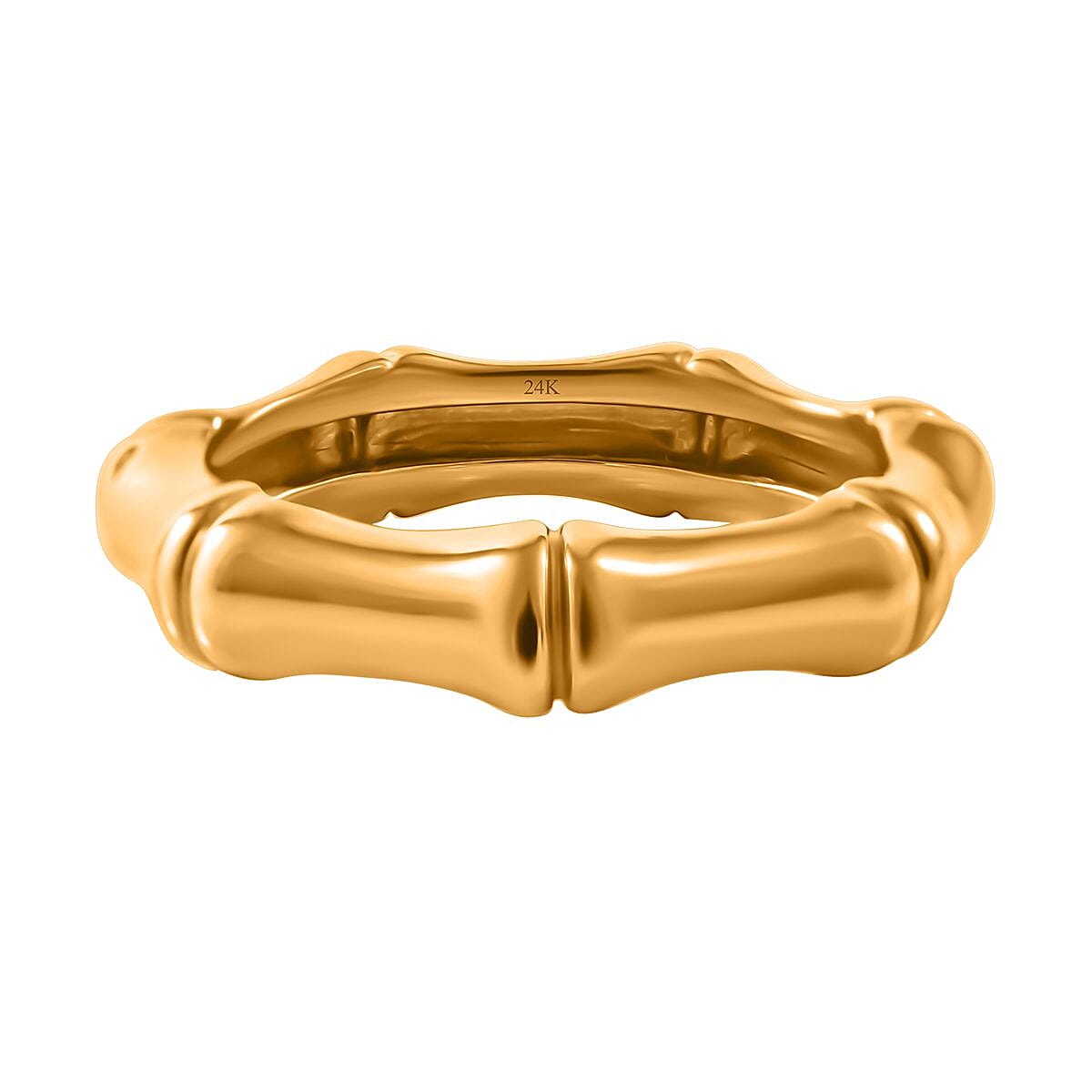 Bamboo Band Ring in 24K Yellow Gold (Size 10.0) 1.50 Grams