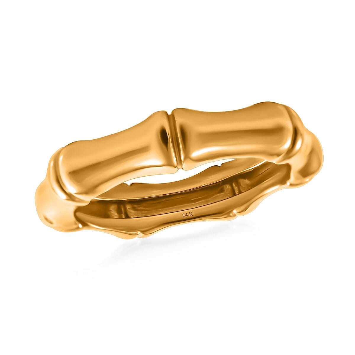Bamboo Band Ring in 24K Yellow Gold (Size 7.0) 1.50 Grams image number 0