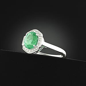 Certified Rhapsody AAAA Kagem Zambian Emerald, Diamond Ring in 950 Platinum 2.05 ctw (Size 10.0)