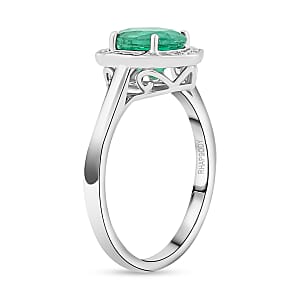 Certified Rhapsody AAAA Kagem Zambian Emerald, Diamond Ring in 950 Platinum 2.05 ctw (Size 10.0)