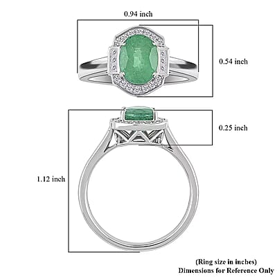 Certified and Appraised Rhapsody AAAA Kagem Zambian Emerald, Diamond Ring in 950 Platinum 2.05 ctw (Size 10.0)