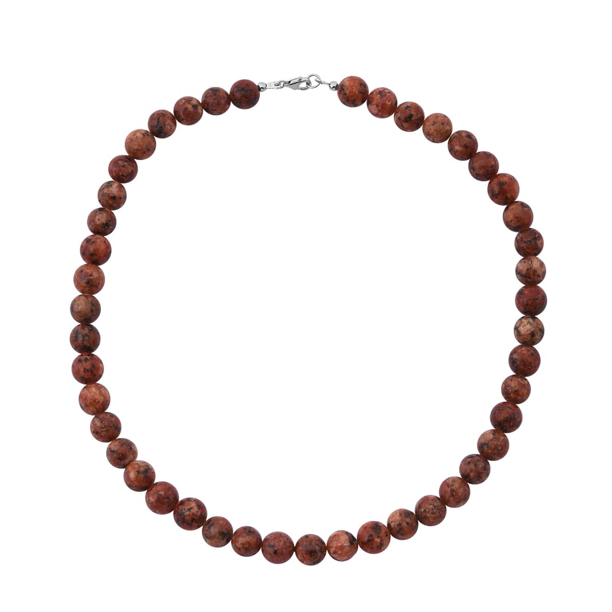 Brown Agate 250.00 ctw Beaded Necklace in Sterling Silver 18 Inches image number 0