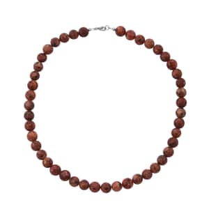 Brown Agate 250.00 ctw Beaded Necklace in Sterling Silver 18 Inches