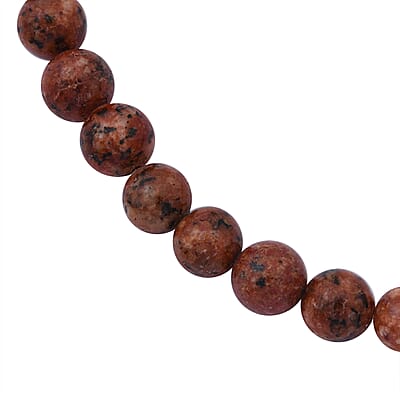 Brown Agate 250.00 ctw Beaded Necklace in Sterling Silver 18 Inches