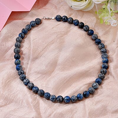 K2 Azurite 250.00 ctw Beaded Necklace in Sterling Silver 18 Inches