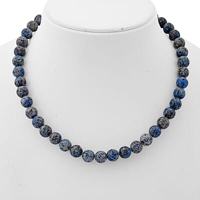 K2 Azurite 250.00 ctw Beaded Necklace in Sterling Silver 18 Inches