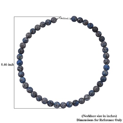 K2 Azurite 250.00 ctw Beaded Necklace in Sterling Silver 18 Inches