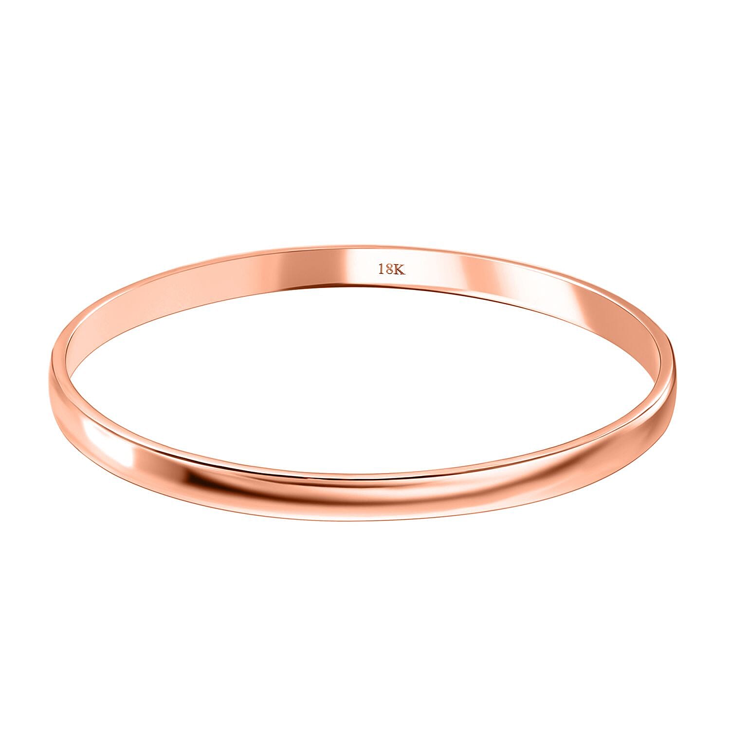 Bangle Bracelet in 18K Rose Gold (7.25 In) 23 Grams