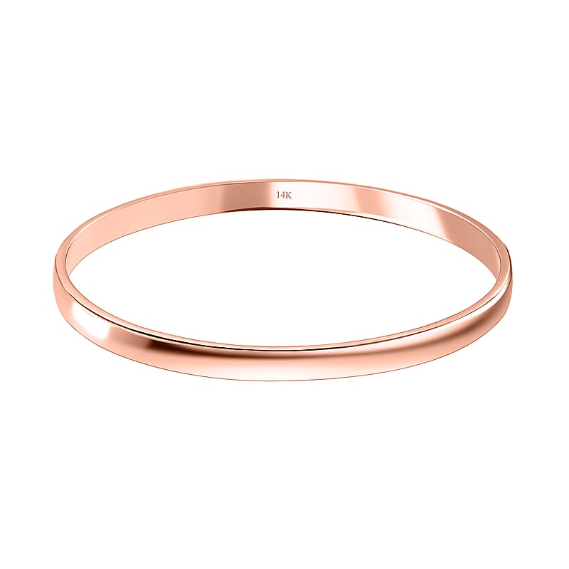 Luxoro Bangle Bracelet in 14K Rose Gold (7.25 In) 19.70 Grams