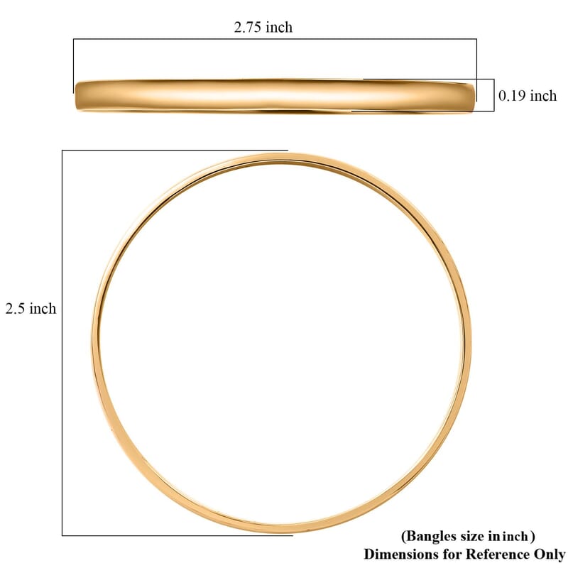 Luxoro Bangle Bracelet in 14K Yellow Gold (7.25 In) 18.60 Grams