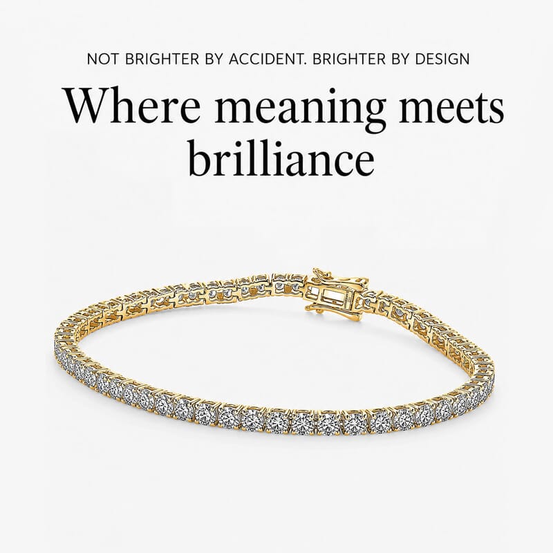 Luxuriant Lab Grown Diamond E-F VS 2.65 ctw Tennis Bracelet in 18K Vermeil Yellow Gold Over Sterling Silver (6.50 In)