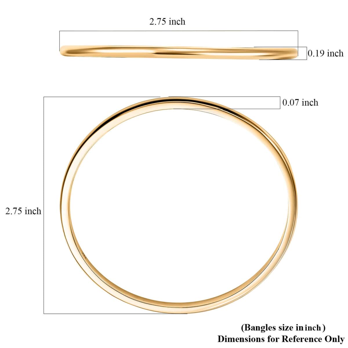 Iliana Bangle Bracelet in 18K Yellow Gold (7.25 In) 22.20 Grams image number 4