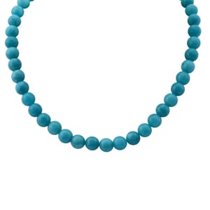 Amazonite Quartz 250.00 ctw Beaded Necklace in Sterling Silver 18 Inches