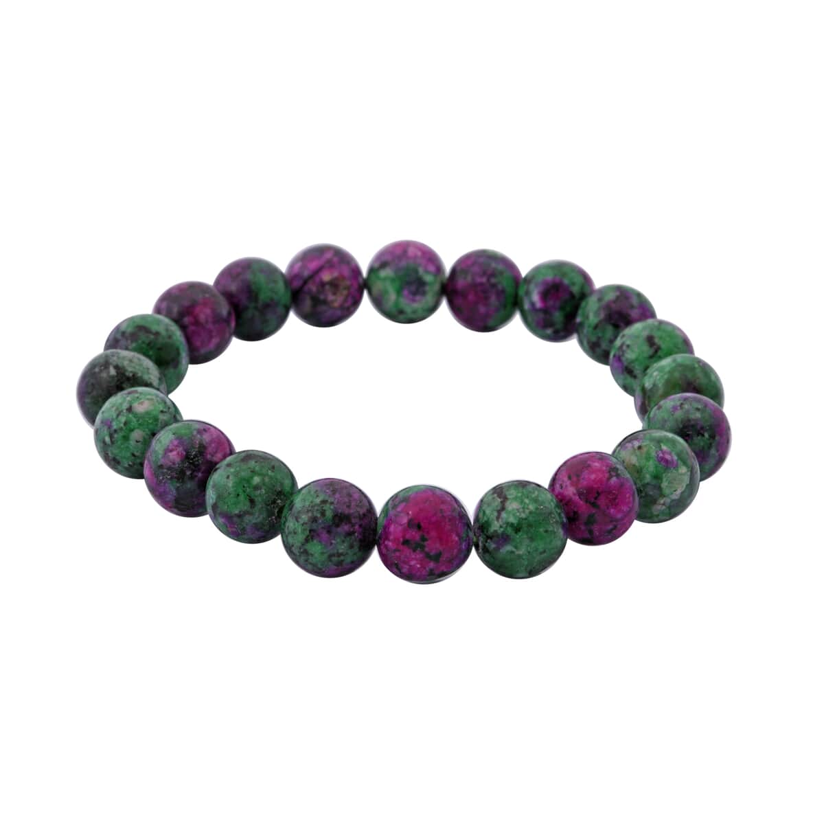 Ruby Zoisite 100.00 ctw Beaded Stretch Bracelet image number 2