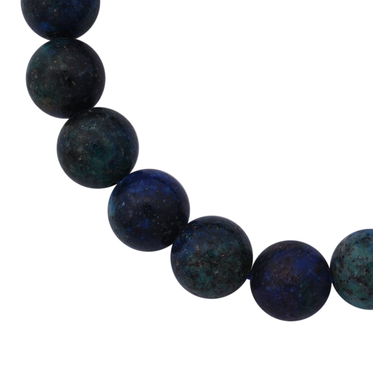Blue Green Agate 100.00 ctw Beaded Stretch Bracelet image number 3