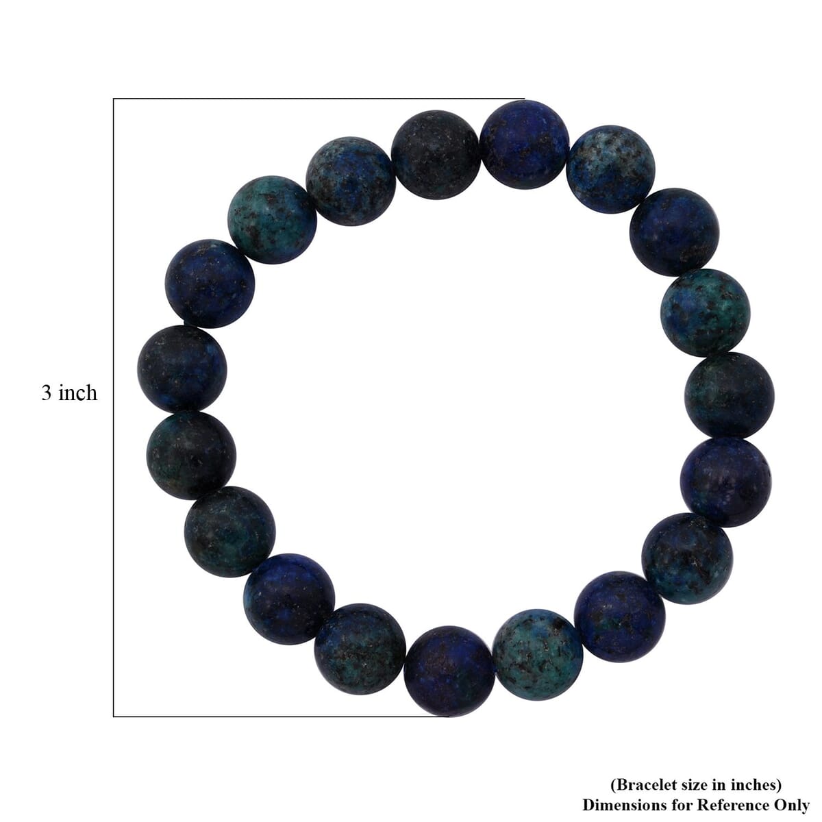 Blue Green Agate 100.00 ctw Beaded Stretch Bracelet image number 4