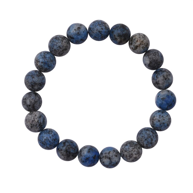 K2 Azurite 100.00 ctw Beaded Stretch Bracelet