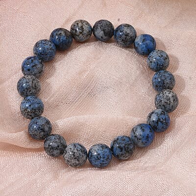 K2 Azurite 100.00 ctw Beaded Stretch Bracelet