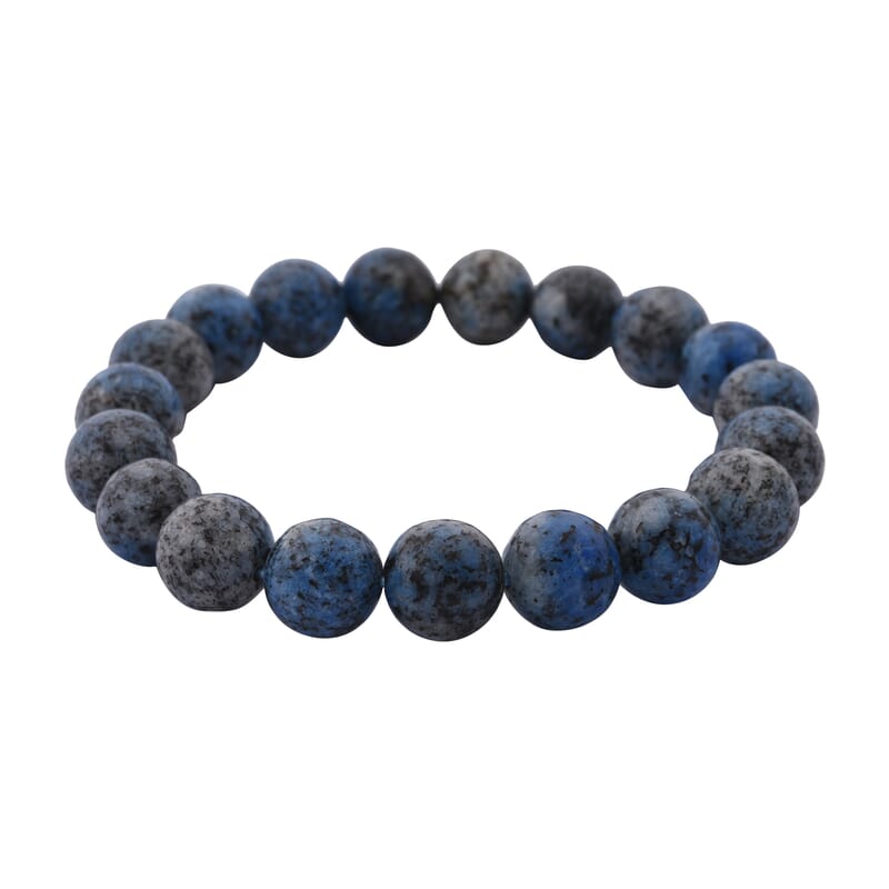 K2 Azurite 100.00 ctw Beaded Stretch Bracelet