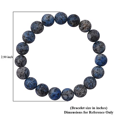 K2 Azurite 100.00 ctw Beaded Stretch Bracelet