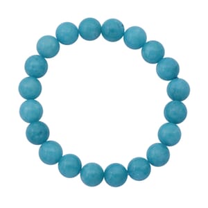 Amazonite Quartz 100.00 ctw Beaded Stretch Bracelet