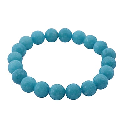 Amazonite Quartz 100.00 ctw Beaded Stretch Bracelet