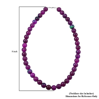Multi Color Quartz Beaded Necklace (18 Inches) in Sterling Silver 285.00 ctw