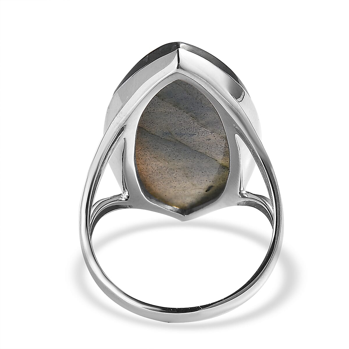 Sajen Silver Malagasy Labradorite 19.60 ctw Ring in Rhodium Over Sterling Silver (Size 10.0)