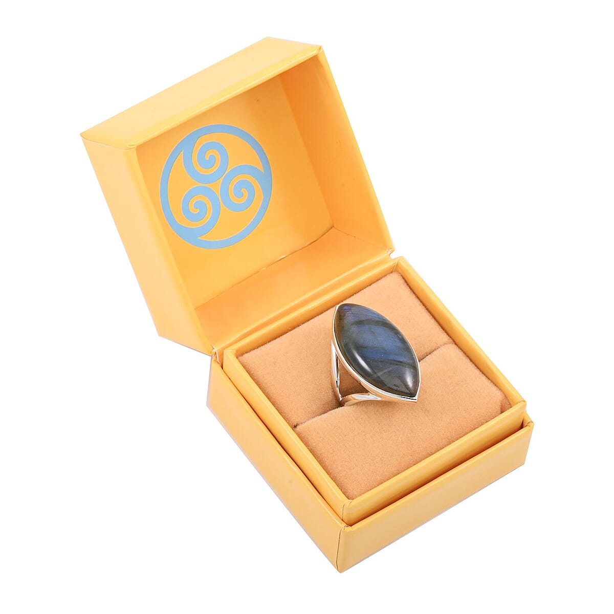Sajen Silver Malagasy Labradorite 19.60 ctw Ring in Rhodium Over Sterling Silver (Size 7.0) image number 6