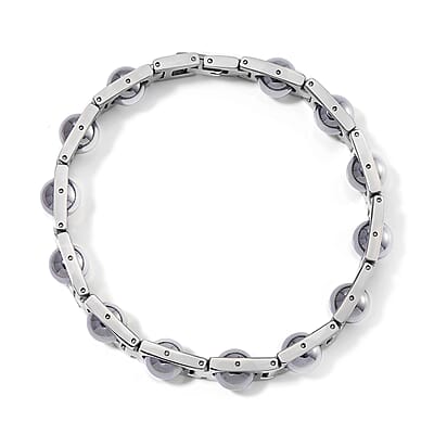 Terahertz 7-9mm 15.00 ctw Bracelet in Stainless Steel (7.00 In)