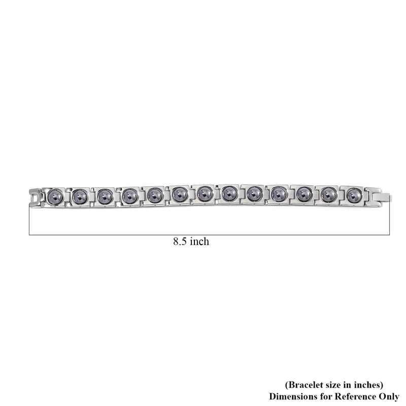 Terahertz 7-9mm 15.00 ctw Bracelet in Stainless Steel (8.25 In)